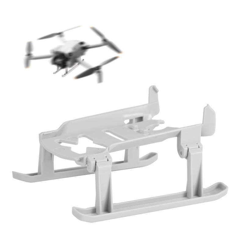 Gosknor Fahrwerksverlängerungen für DJI Mini 4 Pro-Zubehör, Leichtes Faltbares Verlängertes Kunststoff-Beinset Kompatibel mit Mini 4 Pro-Drohnen-Landeschutz (Grau) von Gosknor