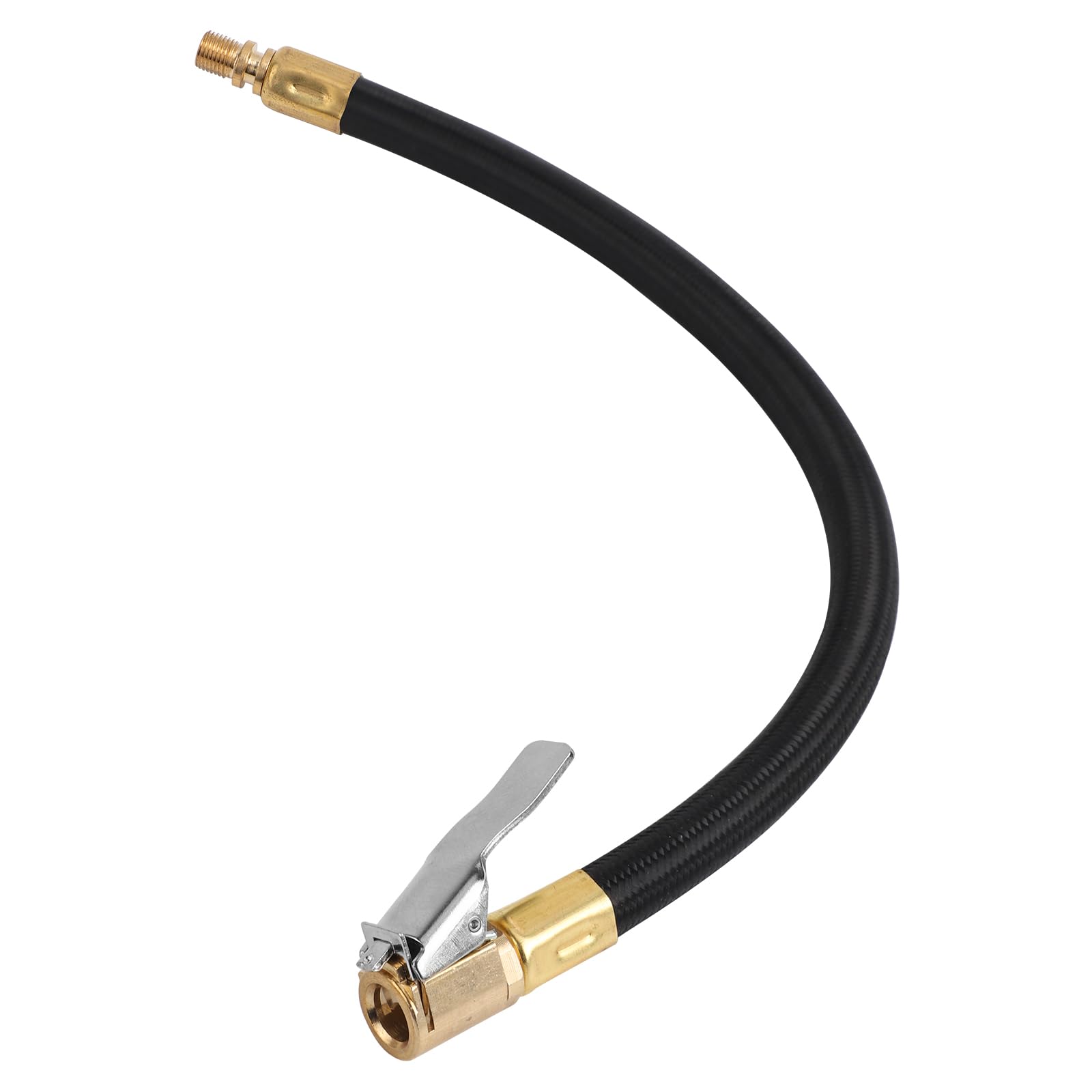 Gosknor Reifenfüller Verlängerungsschlauch, 32cm Reifenfüllschlauch Clip-on Reifenpumpen Spannfutteradapter zum Schnellen Aufpumpen für Auto Motorrad Fahrrad Wartung von Gosknor