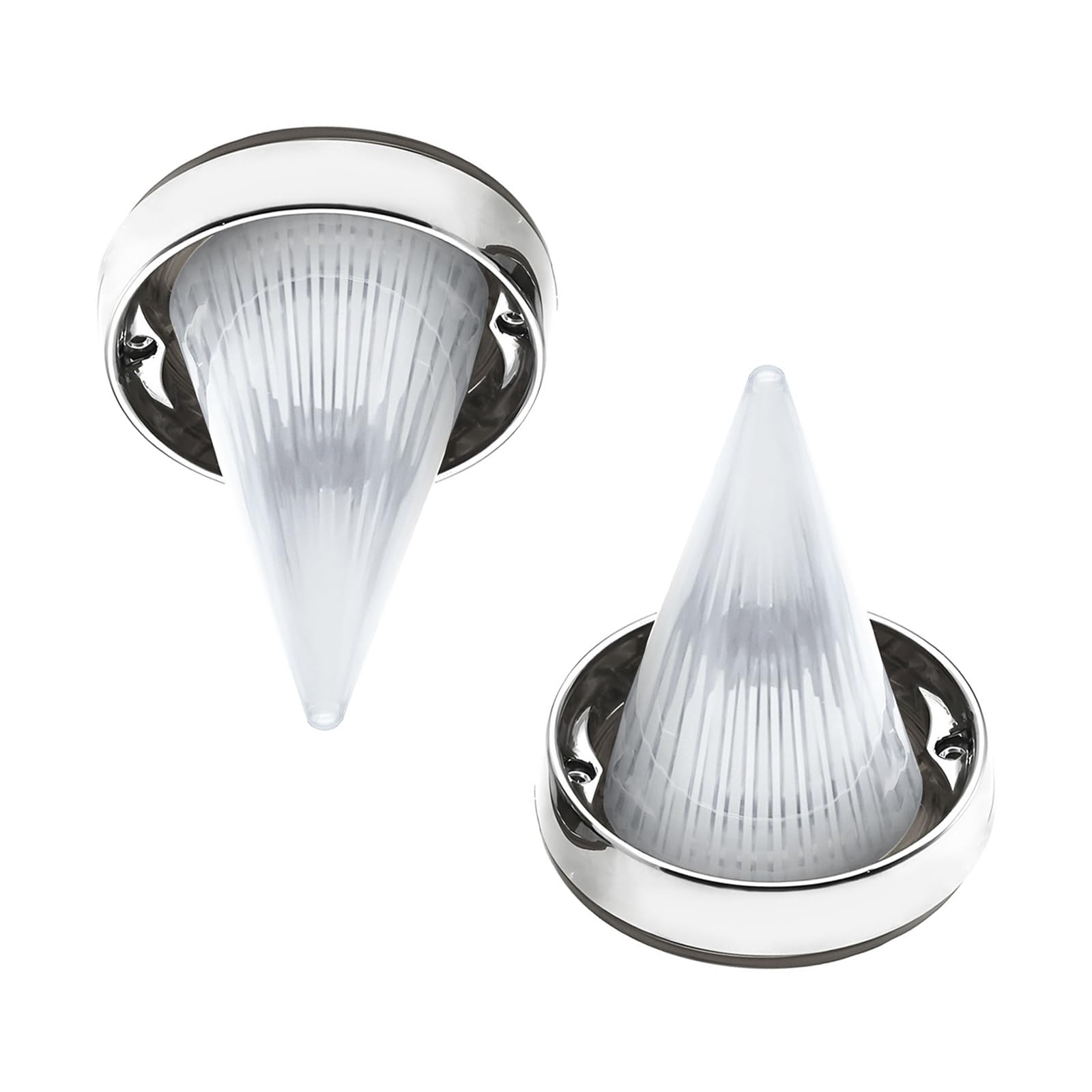 Bullet Turn Signal Light Lens Cover, 2pcs Replacement Motorcycle Turn Signal Light Lens Cover for Harley Touring 1986-2022, 1986-2016 Electra, Road Glide, Road King, Tour Glide（Weiß+Silber) von Gotrain