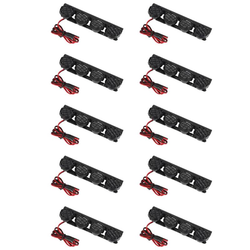 Goufride 10X Multifunktions LED Dach Licht Leiste mit Ultraheller Lampe und 4 Scheinwerfern für 1/10 1/8 RC Auto CC01 Axial SCX10 von Goufride