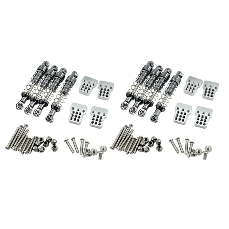 Goufride 2 Satz für MN D90 MN-90 MN99S C14 C24 C34 RC Auto Metall Stoß Dämpfer mit Verlängerung Sitz Upgrade Zubehör Teile, 3 von Goufride