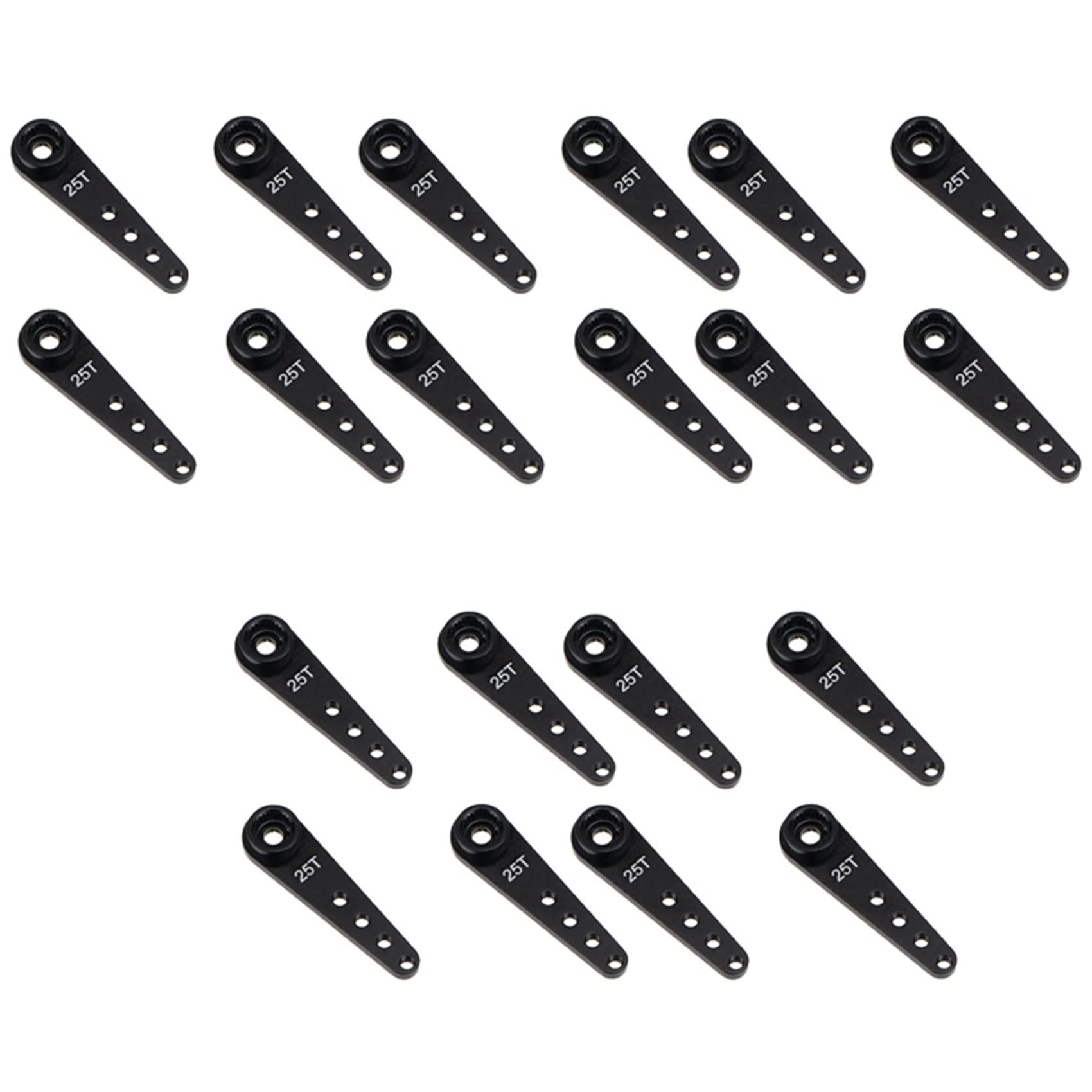 Goufride 20 Stuecke 37 mm 25 T Metall Verlängerung Lenkung Servo Arm Horn für RC Auto Raupen Teile, Schwarz Goufride 20 Stuecke 37 mm 25 T Metall Verlängerung Lenkung Servo Arm Horn für RC Auto Raupen Teile, Schwarz von Goufride