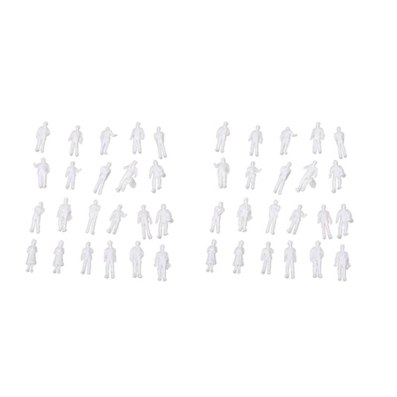 Goufride 200 Stueck HO Massstab 1 : 100 Weisse Zug Modell Figuren Zug Figuren von Goufride
