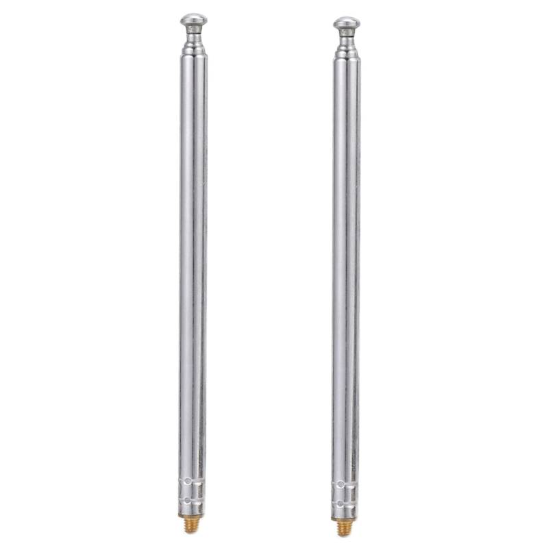 Goufride 2X 5 Abschnitte 3mm Aussengewinde Dia Teleskopantenne Fuer RC Modellauto Silber von Goufride