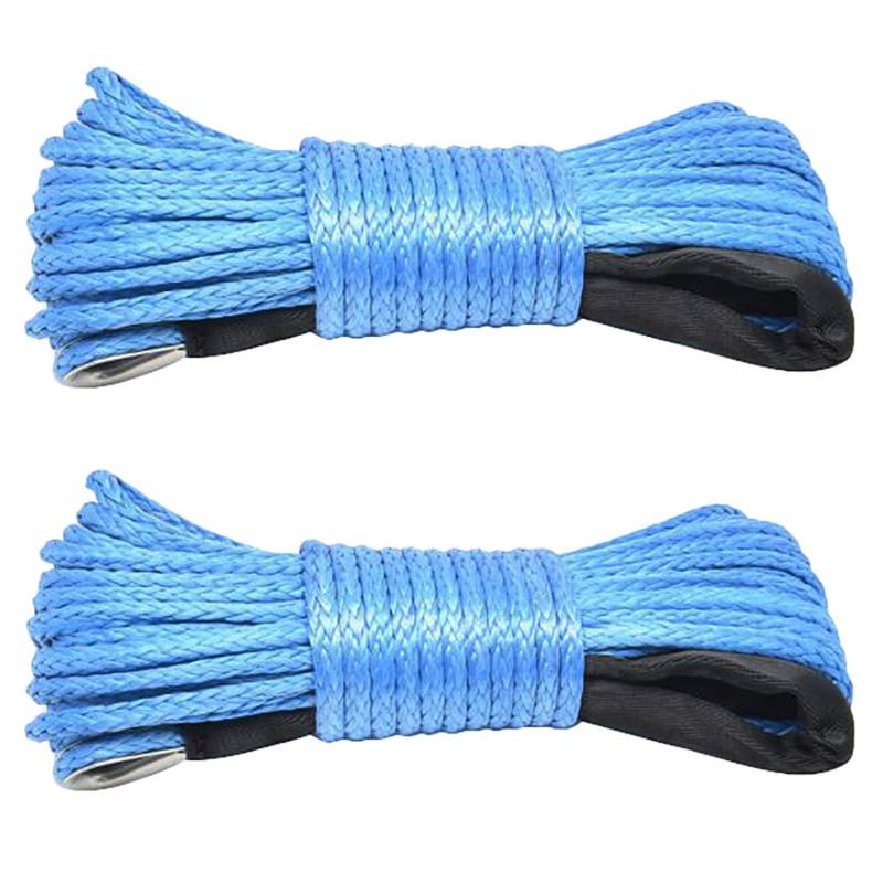 Goufride 2X 7700Lbs Elektrisches Winden Seil Nylon Seil Hochfestes Faserseil 6mmx15M Auto Anhänger Seil Anhänger Gurt von Goufride