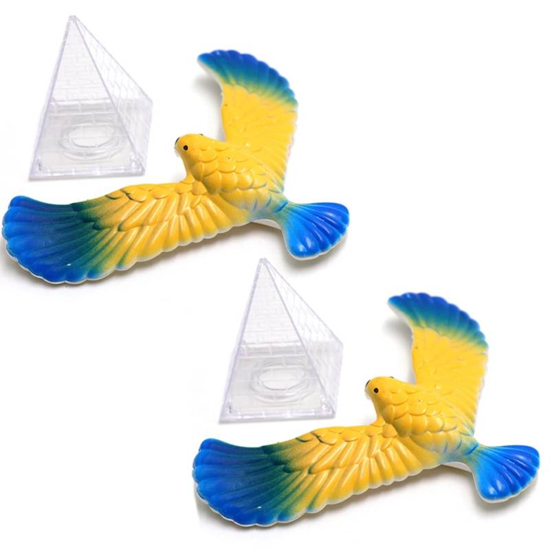 Goufride 2X Magischer Ausgleichender Wissenschaft Schreibtisch Spielzeug Ausgleichender Eagle Neuheit Spaß Kinder Lernen Geschenk Kind PäDagogisches Spielzeug Mit, ZufäLlige Farbe von Goufride