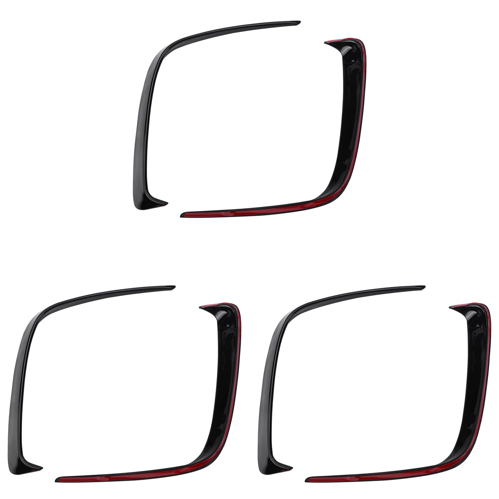 Goufride 3 Paar Auto Schwarz Abs HeckstoßStange Splitter Spoiler Canard für für W176 A200 A250 A45 für 2013-2016 von Goufride