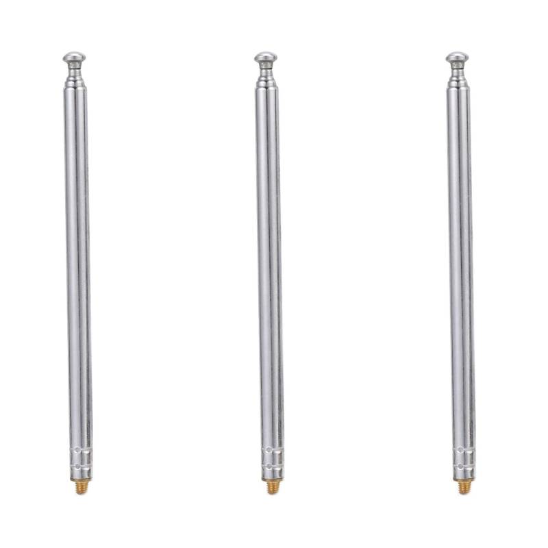 Goufride 3X 5 Abschnitte 3mm Aussengewinde Dia Teleskopantenne Fuer RC Modellauto Silber von Goufride