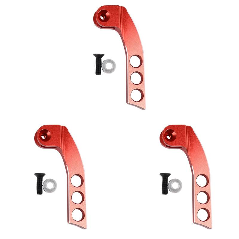 Goufride 3X Metall 4 Loch Sender UmhäNge Band Balancer Einsteller für Futaba Radiolink X9D RC Fernbedienung, Rot Vertikal von Goufride