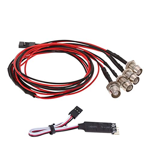 Goufride 4 LED Licht Kit 2 2 Rot mit 3CH Lampenbedien Feld für 1/10 1/8 TRX4 Axial SCX10 D90 RC Auto von Goufride
