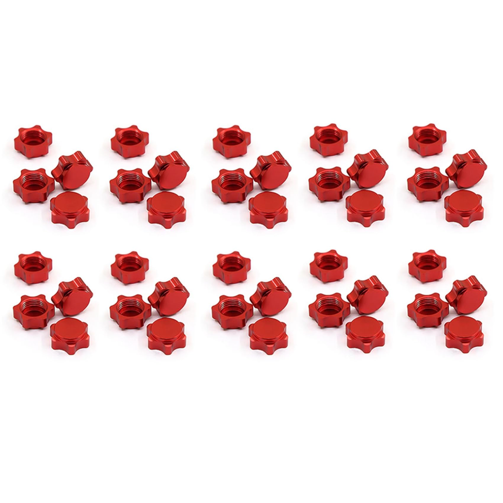 Goufride 40 Teilige Aluminium Rad Naben Abdeckung Anti Abdeckung 17 mm Sechskant Mutter für 1/8 RC Auto, Rot Goufride 40 Teilige Aluminium Rad Naben Abdeckung Anti Abdeckung 17 mm Sechskant Mutter für 1/8 RC Auto, Rot von Goufride