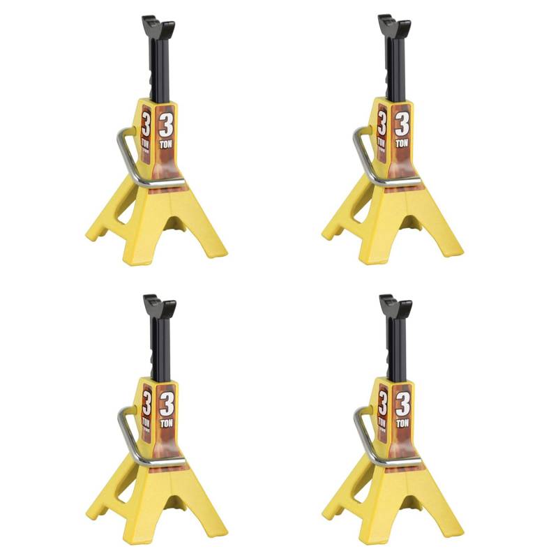 Goufride 4X 3 Tonnen Skala Jack Modell AchsstäNder Lift Spielzeug für TRX4 D90 CC01 1:10 RC Gelb von Goufride