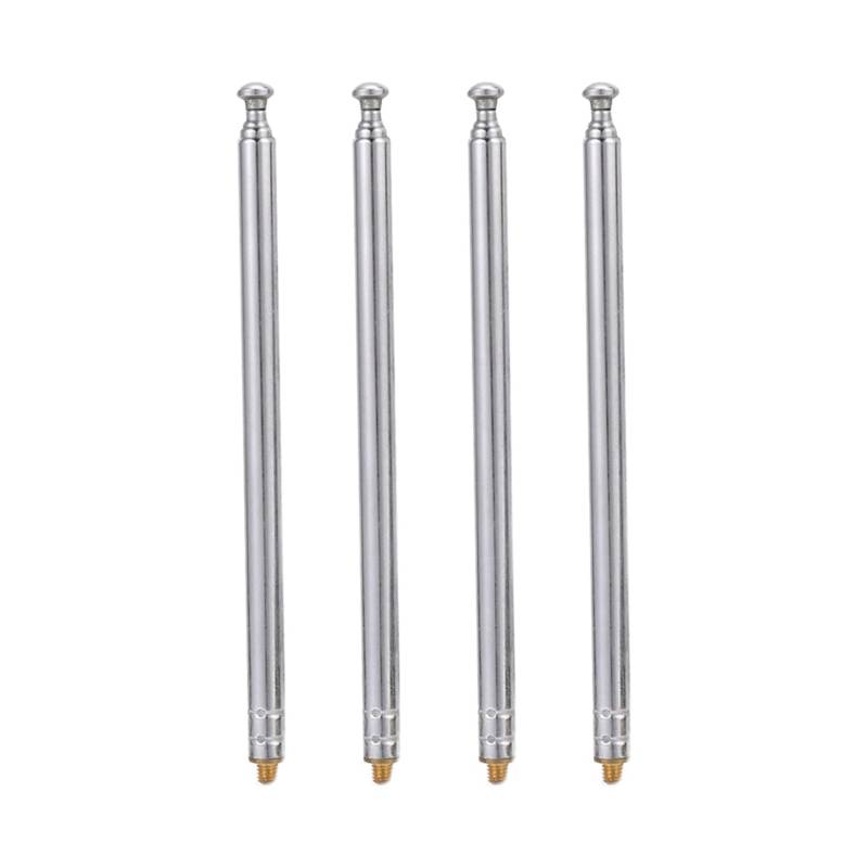 Goufride 4X 5 Abschnitte 3mm Aussengewinde Dia Teleskopantenne Fuer RC Modellauto Silber von Goufride