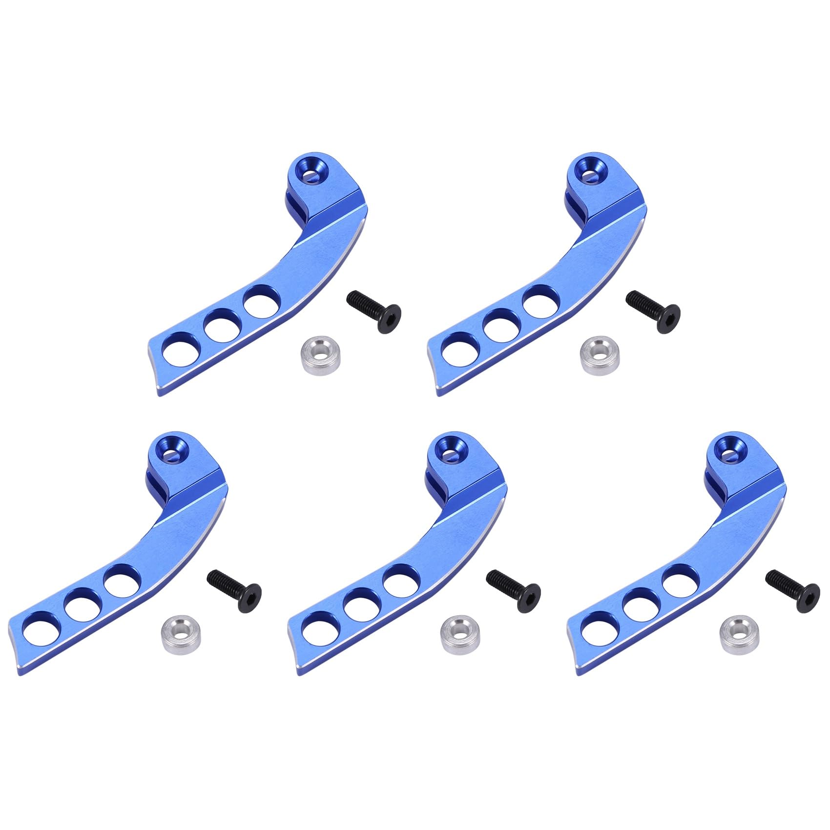 Goufride 5X Metall 4 Loch Sender Umhänge Band Balancer Einsteller für Futaba Radiolink X9D RC Fernbedienung, Blau Vertikal von Goufride