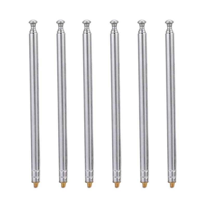 Goufride 6X 5 Abschnitte 3mm Aussengewinde Dia Teleskopantenne Fuer RC Modellauto Silber von Goufride