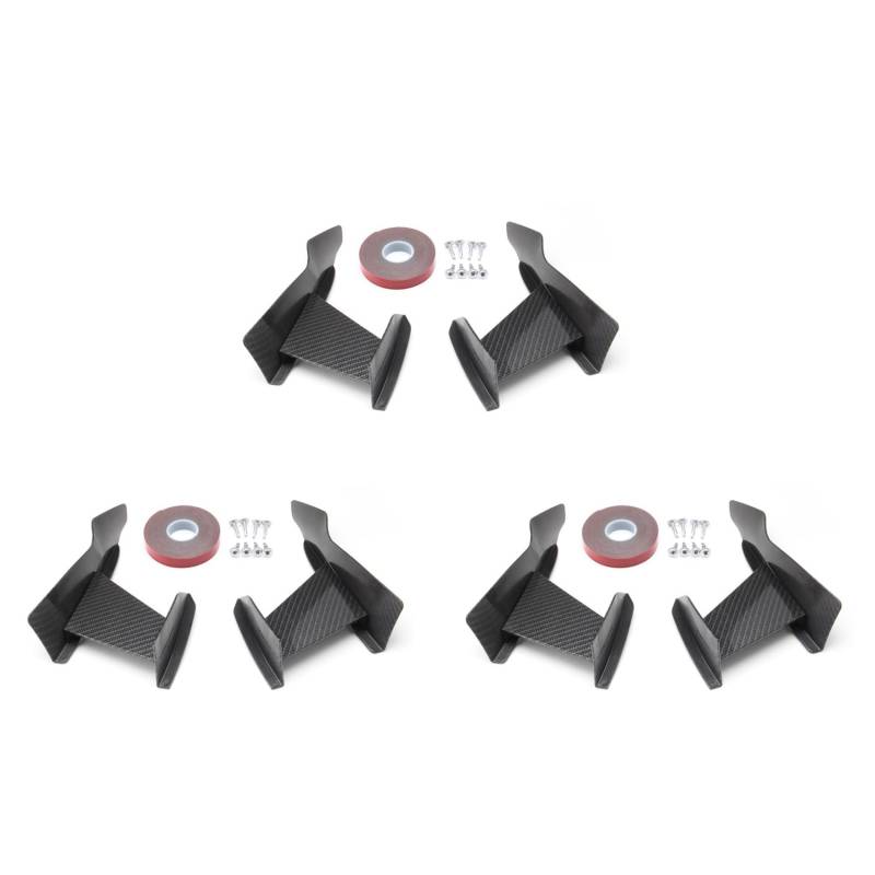 Goufride 6X Universal Carbon Fiber Aussehen Auto Front StoßStange Lip Splitter Flossen Karosserie Canards Diffusor Spoiler für von Goufride