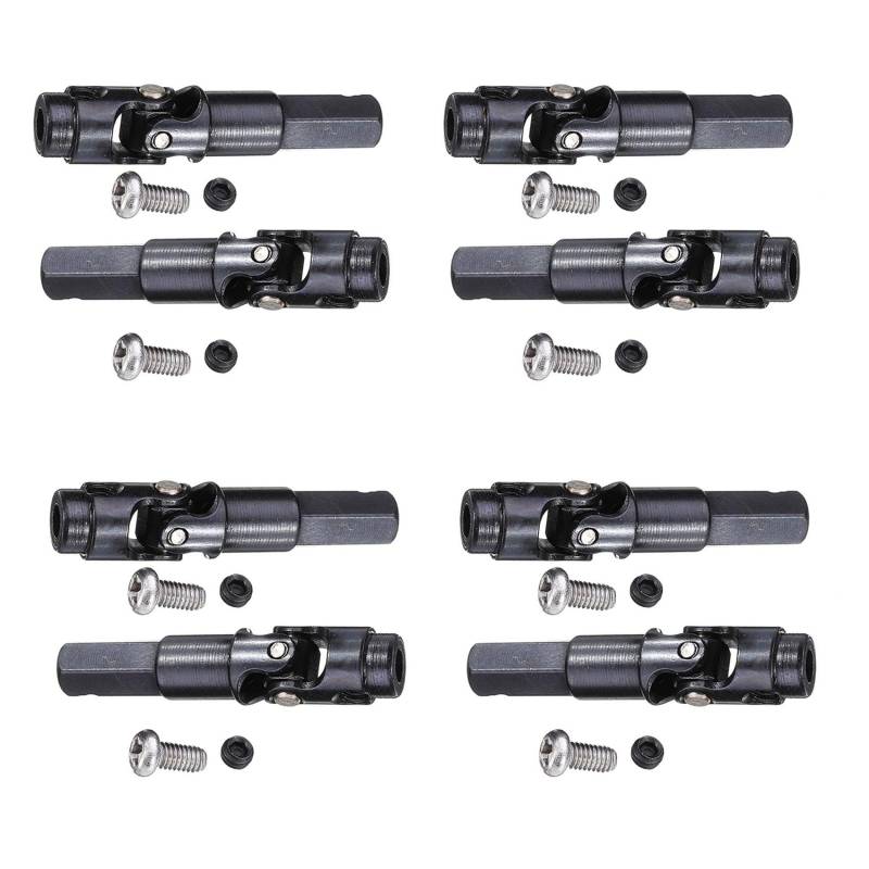 Goufride 8 Stück Metall Universalantriebswelle für C14 C24 C34 C44 B14 B16 B24 B36 1/16 RC Autoteile von Goufride
