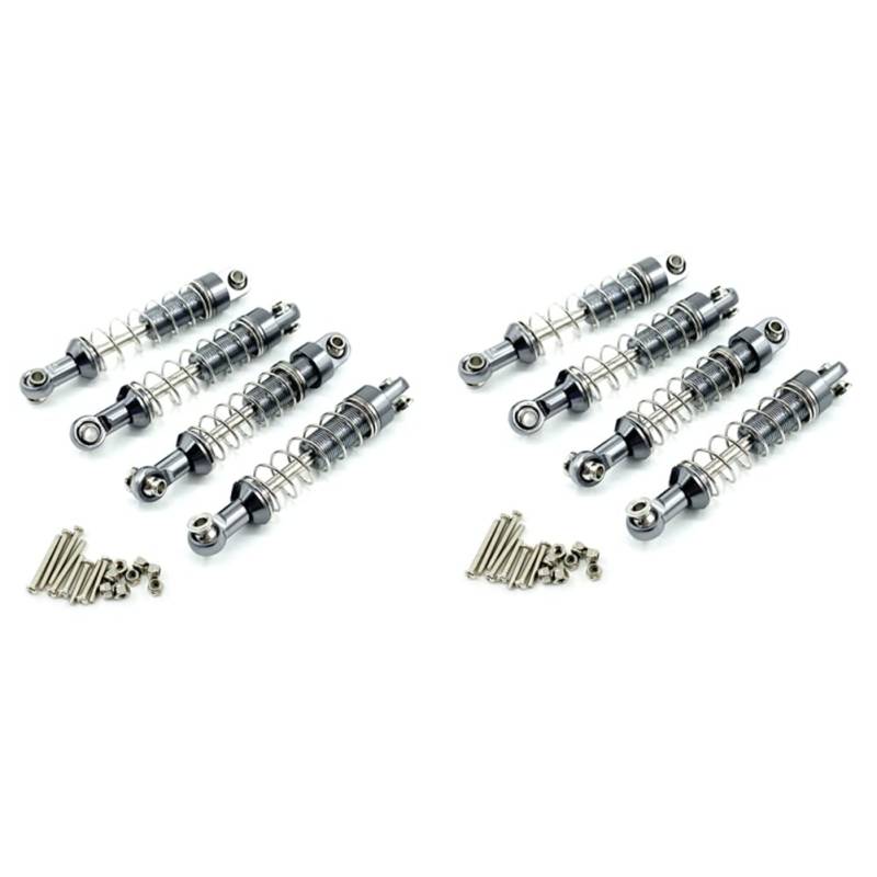 Goufride für MN D90 MN-90 MN99S C14 C24 C34 RC Auto 8-Teiliges Metall Stoßdämpfer Dämpfer Upgrade Teil Zubehör, 4 von Goufride