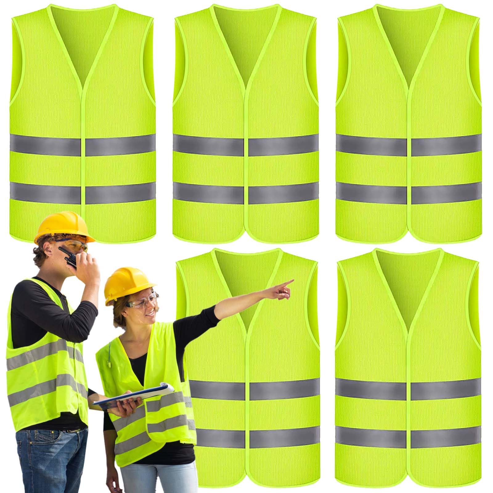 Gowkeey Warnwesten Auto 5 STK, Warnweste Pannenweste Warnwesten Neongelb Sicherheitsweste Westen Auto,Weste Neongelb Reflektierend High Visibility Vest für Autofahrern Fahrern Arbeitskräften Gowkeey Warnwesten Auto 5 STK, Warnweste Pannenweste Warnwesten Neongelb Sicherheitsweste Westen Auto,Weste Neongelb Reflektierend High Visibility Vest für Autofahrern Fahrern Arbeitskräften von Gowkeey