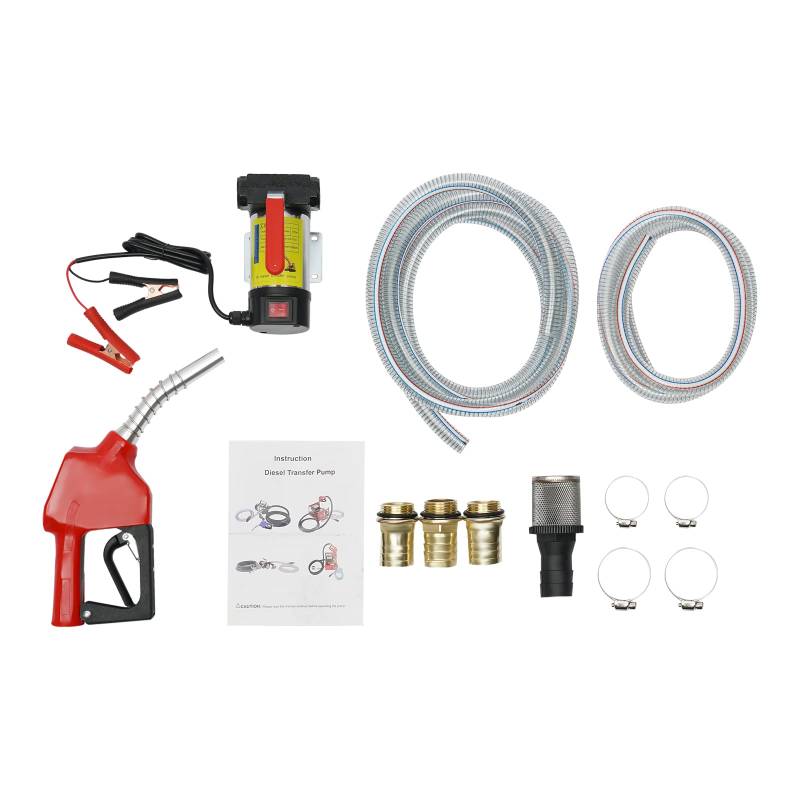 175W 12V Diesel Umfüllpumpe 3600RPM 45L/Min Ansaugung 5M Dieselpumpe Absaugpumpe mit Selbstdichtende Ölpistole Kraftstoffpumpe von Gqouur