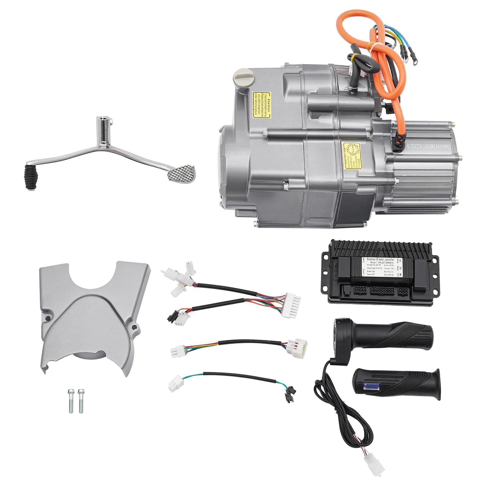 Elektromotor Kit 1000W 72V Bürstenloser Motorsatz 1080rpm 4 Gang Drehen 1.1-4.3 Elektromotor DIY Umbausatz inkl Schalthebel und Steuergerät für Elektrofahrzeuge wie ATVs und Elektromotorräder von Gqouur