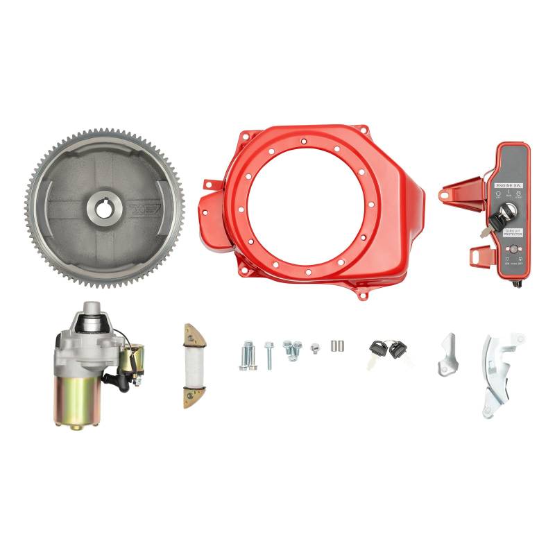 Elektrostart-starter-kit Elektrostart Kit Für Honda GX160 5.5HP und GX200 6.5HP Starter Motor Schwungrad Schlüsselschalter von Gqouur