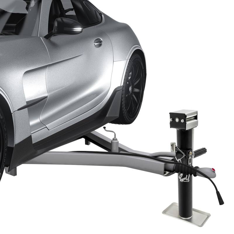 Gqouur Stützen für Anhänger 2.5mm verdicktes Rundrohr bis 1T 26cm Hubhöhe Abstellstützen Anhängerstützen für Auto LKW SUV-Reparatur von Gqouur