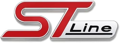 GRACE'S TECH Auto-Emblem für Ford ST Line, Kofferraum 3D-Logo vorne hinten Aufkleber Alphabet Abzeichen ersetzen Emblem Aufkleber Wappen und Dekoration für Auto von Grace's Secrets