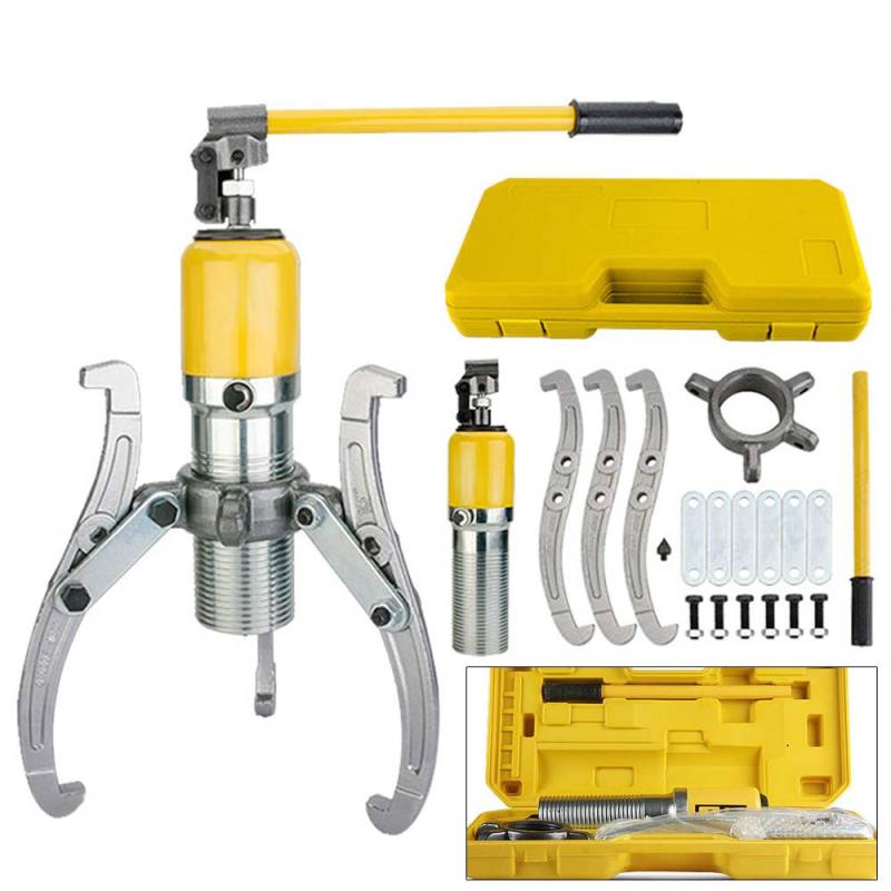 GramStudio Hydraulik Abzieher, 20T Hydraulisch Radnabenabzieher Polradabzieher mit 3 Krallen für Naben Zahnrädern Flanschen Lagern von GramStudio