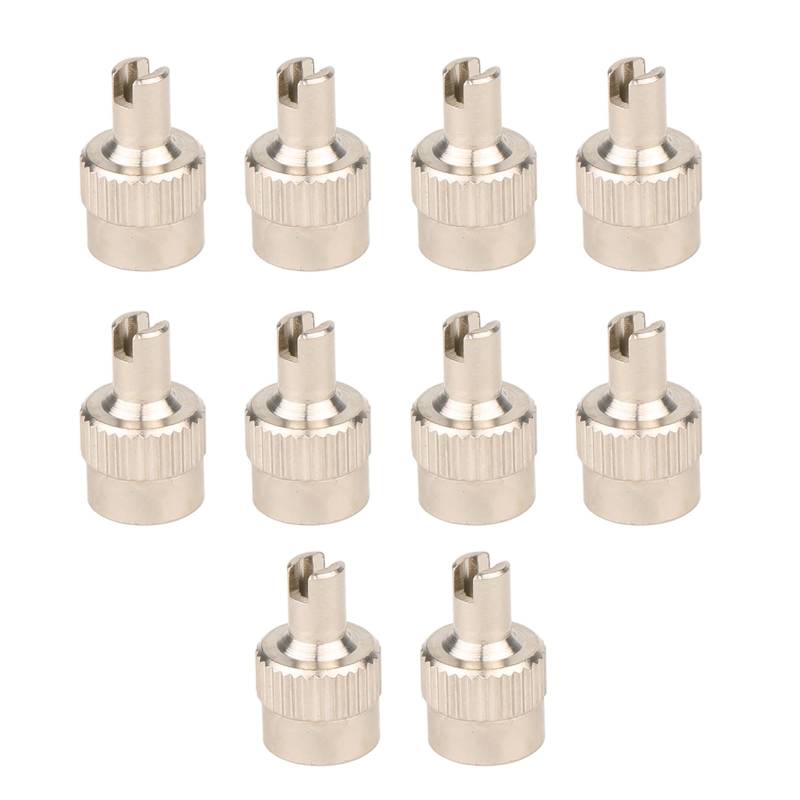 10 Pcs Auto Reifenventile Kappen Kupfer Geschlitzte Kopfstammabdeckungen Staubdes Radkappen Für Autokoffer Motorräder von Gramigg