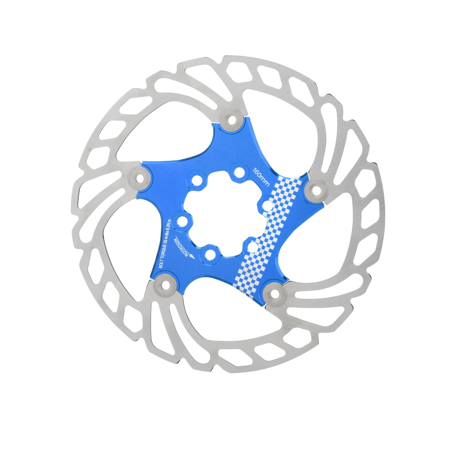 Fahrräder, schwimmende Scheibenbremse, Rotor, 140 mm/160 mm/180 mm, Edelstahl, Fahrrad-Rotor mit 6 Schrauben für Mountainbikes Fahrräder, schwimmende Scheibenbremse, Rotor, 140 mm/160 mm/180 mm, Edelstahl, Fahrrad-Rotor mit 6 Schrauben für Mountainbikes von Gramigg