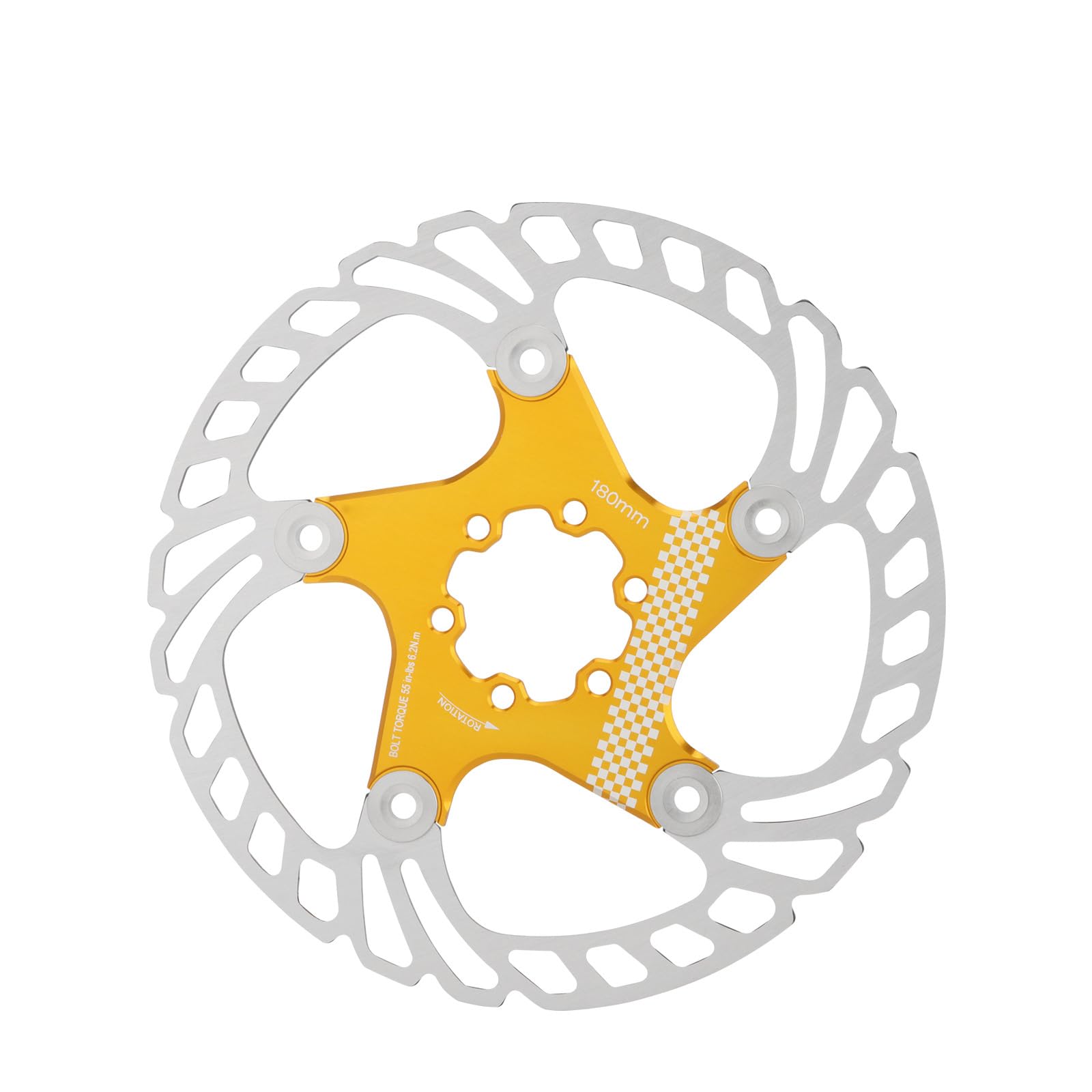 Fahrräder, schwimmende Scheibenbremse, Rotor, 140 mm/160 mm/180 mm, Edelstahl, Fahrrad-Rotor mit 6 Schrauben für Mountainbikes Fahrräder, schwimmende Scheibenbremse, Rotor, 140 mm/160 mm/180 mm, Edelstahl, Fahrrad-Rotor mit 6 Schrauben für Mountainbikes von Gramigg