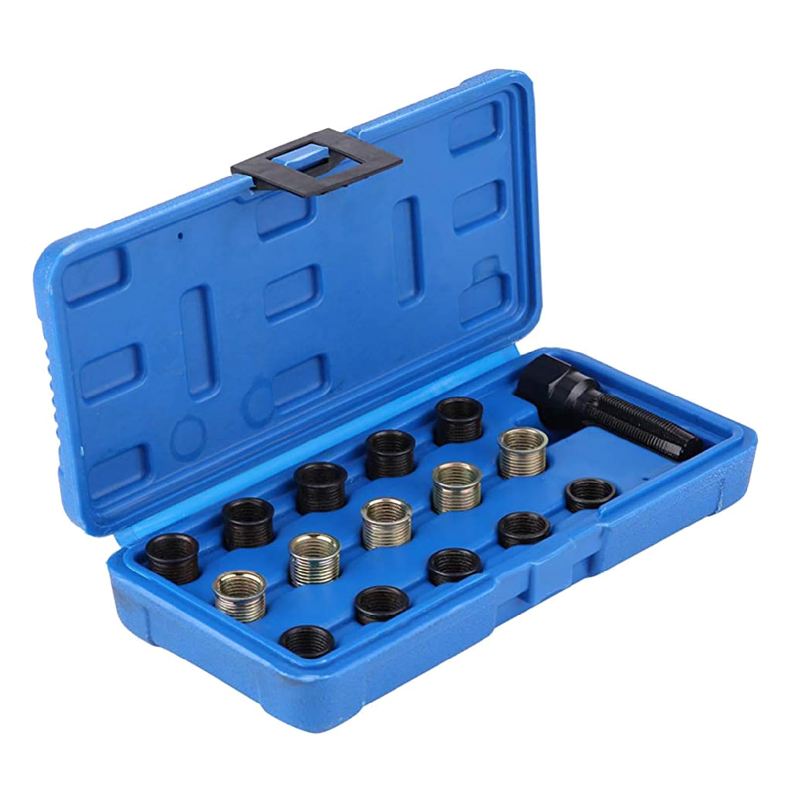 Gramigg 16 Stück 14 mm Zündkerzen, Reibahle, Gewindebohrer für M14 x 1,25 mm Gewinde, komplett mit Stahlhahn und Organisationsgehäuse Gramigg 16 Stück 14 mm Zündkerzen, Reibahle, Gewindebohrer für M14 x 1,25 mm Gewinde, komplett mit Stahlhahn und Organisationsgehäuse von Gramigg