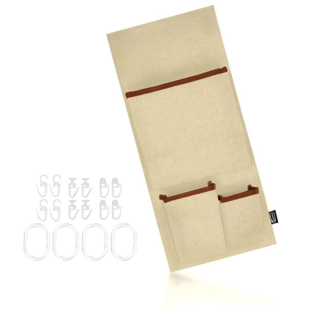 GranHin Gardinenorganizer Garda - Organizer für Camper, Wohnmobil und Wohnwagen (beige, L: 55cm x 24cm) von GranHin