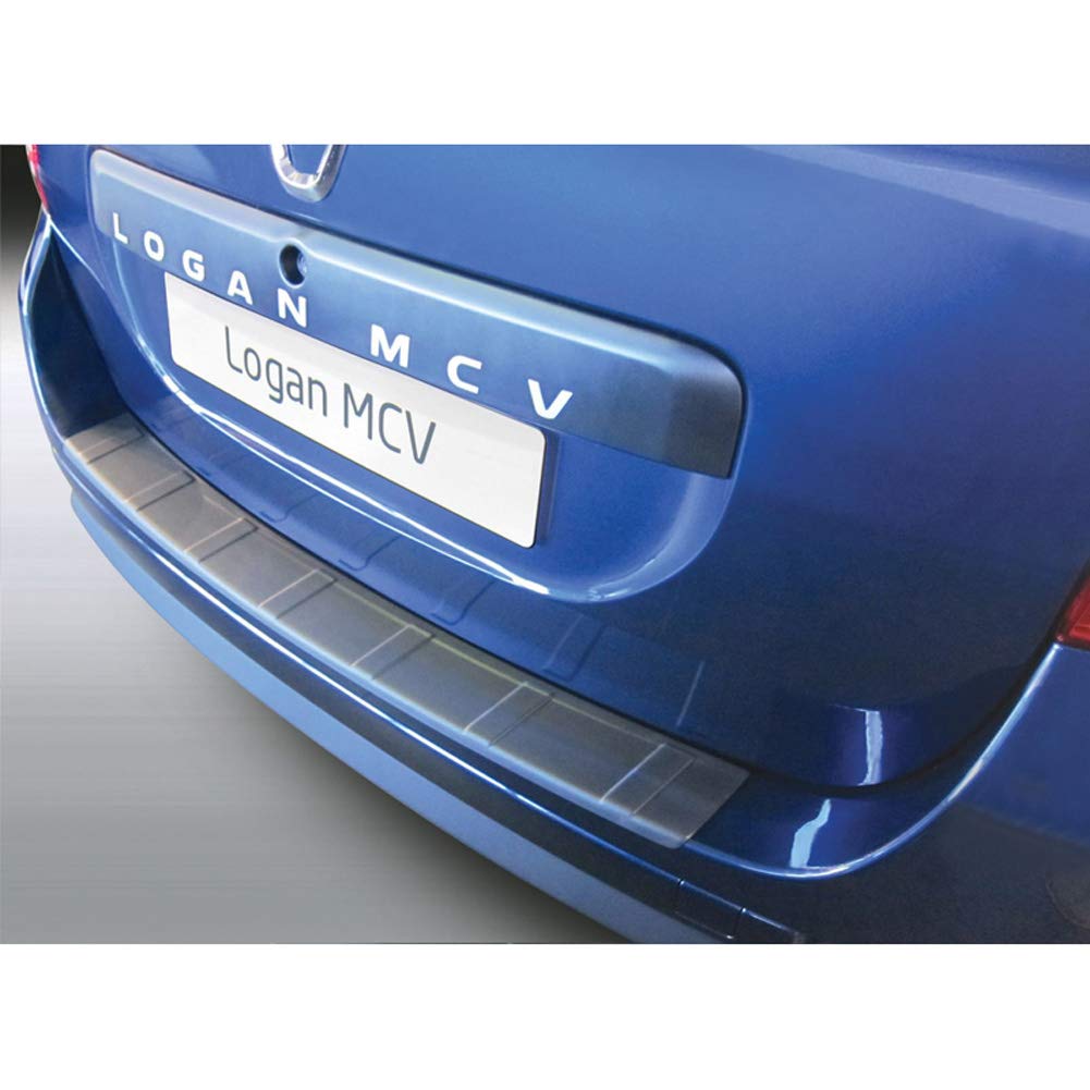 ABS Heckstoßstangenschutz kompatibel mit Dacia Logan MCV 6/2013- Schwarz 'Ribbed' von RGM
