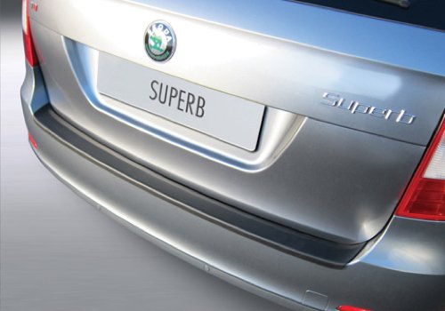 ABS Heckstoßstangenschutz kompatibel mit Skoda Superb Combi 2013-2015 Silber von RGM