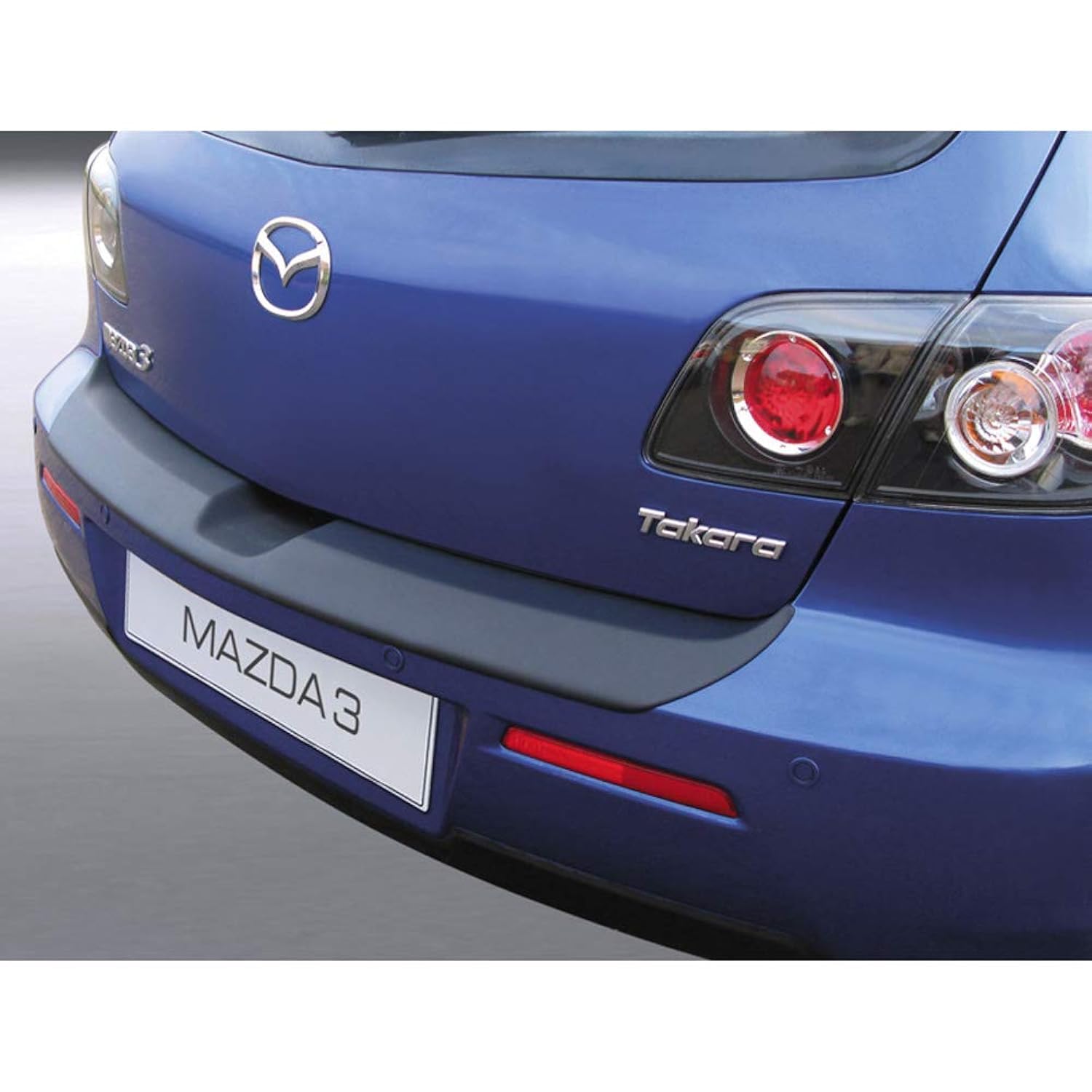 ABS Heckstoßstangenschutz kompatibel mit Mazda 3 HB 5 türer 2006-2009 exkl. Sport Schwarz von RGM