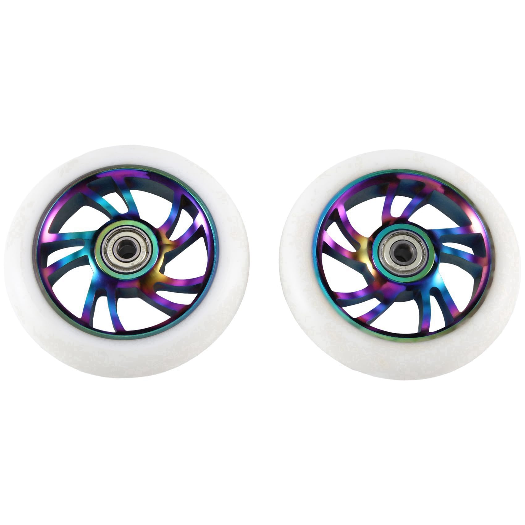 Graootoly 2Pcs 110mm Roller Ersatzteile Zubehör Aluminium Verschleißfeste PU Stunt Scooter Teile Kick Scooter Zubehör von Graootoly