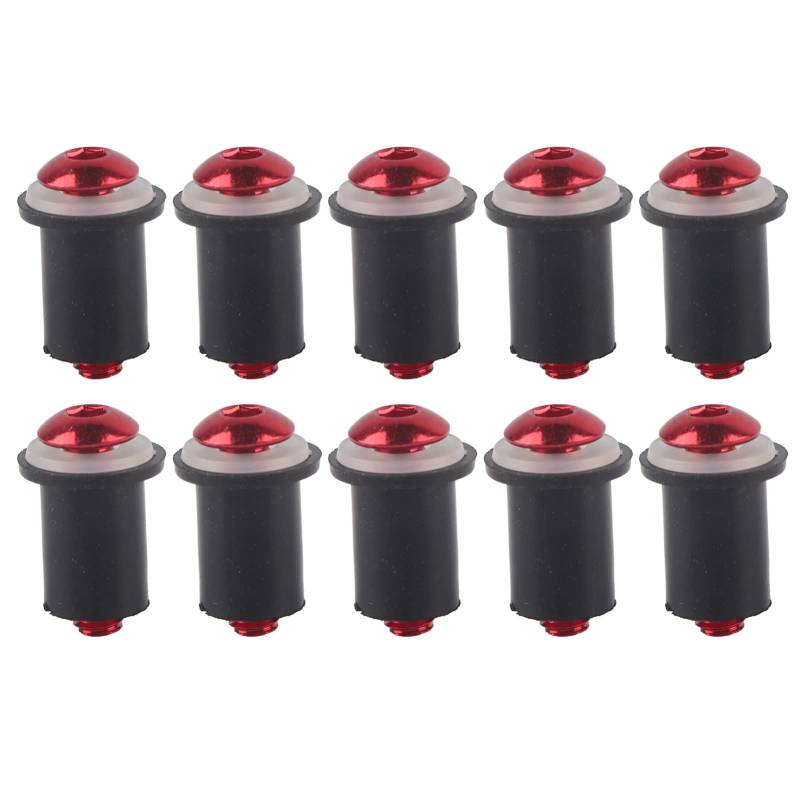 GRCFUMO 10PCS -Windschutzscheibenschrauben, universelle innere sechseckige Schraube, M5 -Windschutzscheibe für Fix -Motorradverkleidungen (Rot) von Grcfumo