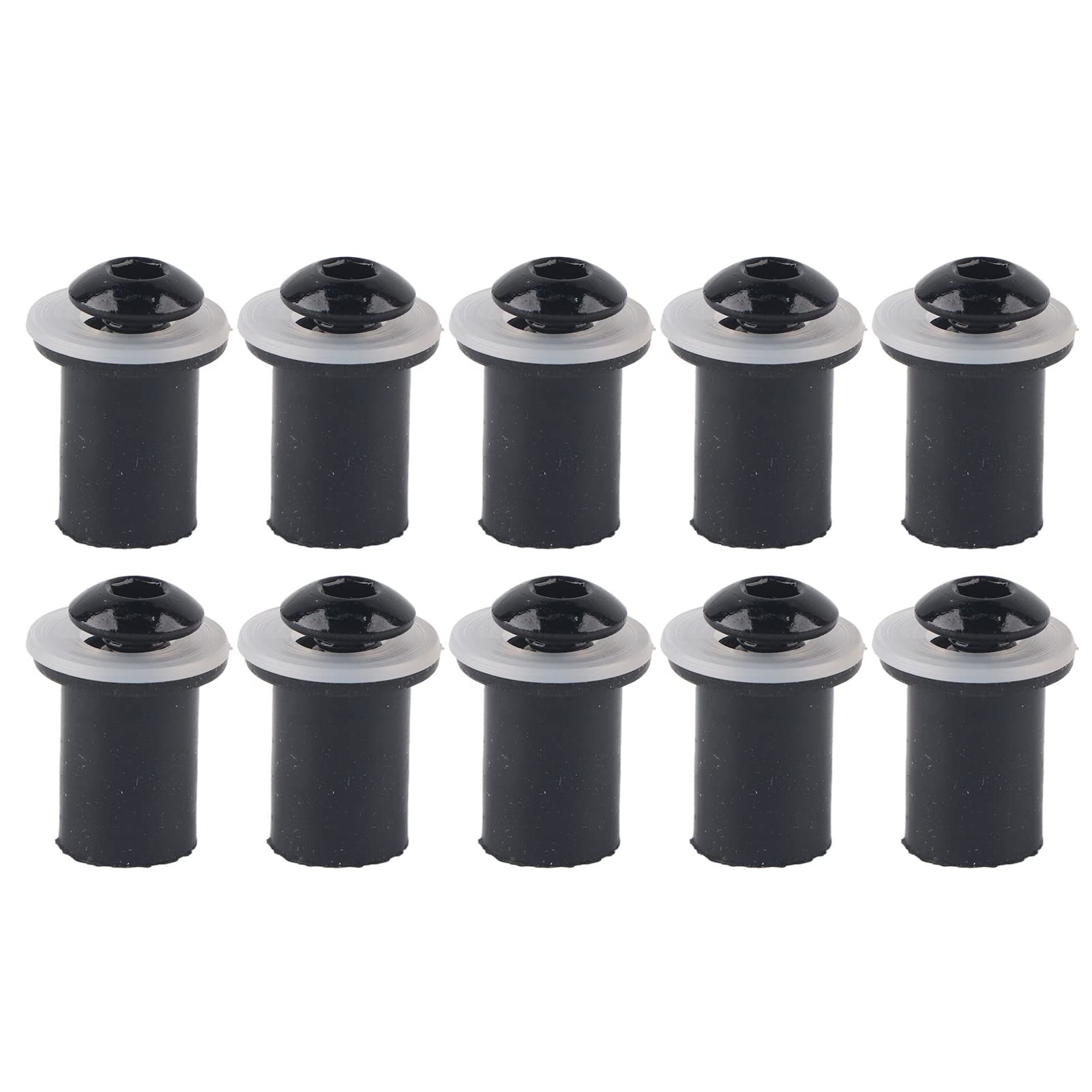 GRCFUMO 10PCS -Windschutzscheibenschrauben, universelle innere sechseckige Schraube, M5 -Windschutzscheibe für Fix -Motorradverkleidungen (Schwarz) von Grcfumo