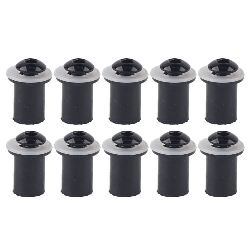 GRCFUMO 10PCS -Windschutzscheibenschrauben, universelle innere sechseckige Schraube, M5 -Windschutzscheibe für Fix -Motorradverkleidungen (Schwarz) von Grcfumo