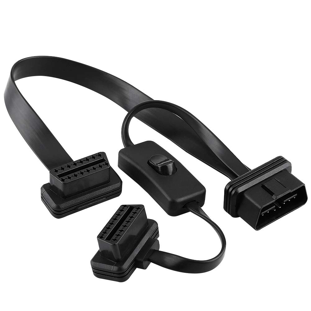 GRCFUMO OBD2 16 -PIN -Verlängerungskabel, 16 -Pin -Buchse OBD2 Splitter Flachverlängerungskabel, schwarzes OBD2 Flachverlängerungskabel für Geräte GRCFUMO OBD2 16 -PIN -Verlängerungskabel, 16 -Pin -Buchse OBD2 Splitter Flachverlängerungskabel, schwarzes OBD2 Flachverlängerungskabel für Geräte von Grcfumo