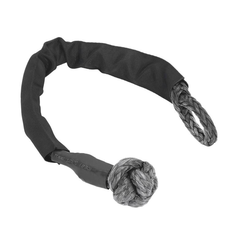 Grcfumo 1 Pc Soft Shackle, Kinetic Recovery Tow Rope, 16T Load Capacity 600mm Length Synthetic Road Recovery Rope for Cargo Handling Vehicle Towing von Grcfumo