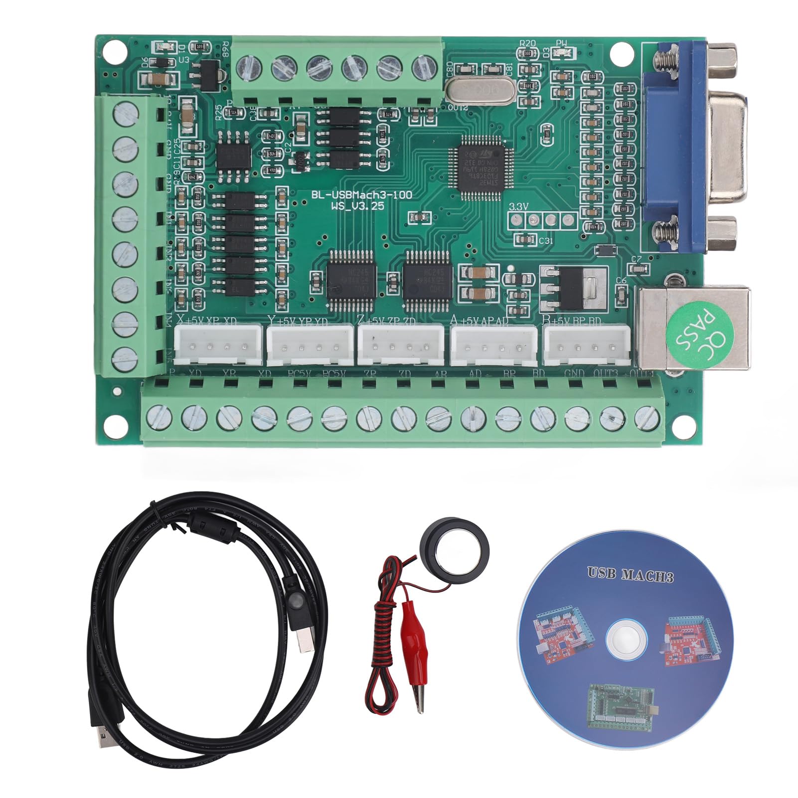 Grcfumo 1-teiliges 5-Achsen-Steuerkarten-Kit, Bewegungssteuerungskarte, Flugkarte, V3.25 5 USB-Bewegungssteuerungs-Controller-Platine, Z-Sonde für CNC-Schnitz-, Gravur- und Grcfumo 1-teiliges 5-Achsen-Steuerkarten-Kit, Bewegungssteuerungskarte, Flugkarte, V3.25 5 USB-Bewegungssteuerungs-Controller-Platine, Z-Sonde für CNC-Schnitz-, Gravur- und von Grcfumo