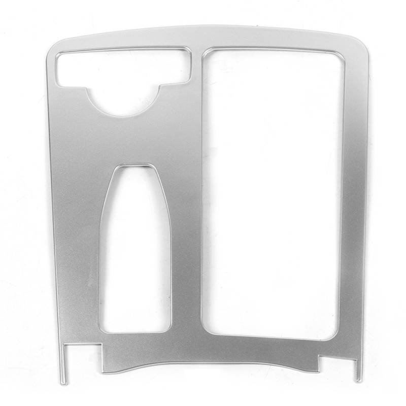 Mittelkonsolen-Getränkehalter-Verkleidung, Mittelkonsolen-Getränkehalter-Rahmen, Konsolen-Getränkehalter-Verkleidungsabdeckung für C-Klasse W204 (Silver) von Grcfumo