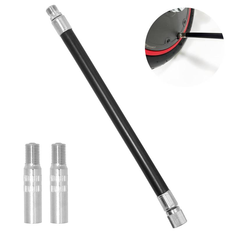Extender mit 2 Ventil-Verlängerungsventilen Ventilkappe 39 mm, Reifenventilverlängerung Gummi Ventiladapter für Xiaomi M365 Elektro-Scooter, Auto, Scooter von Greacesrio