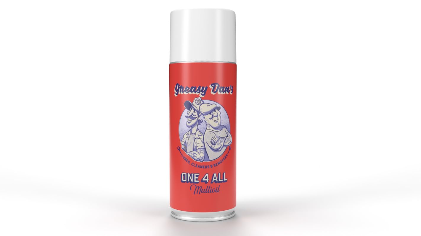 Greasy Dan´s ONE 4 All Multioil - Duft Vanille - schmiert - rostlösen - schützt - pflegt - wasserverdrängend - Harz-, säure- und silikonfrei - Kontaktspray von Greasy Dan