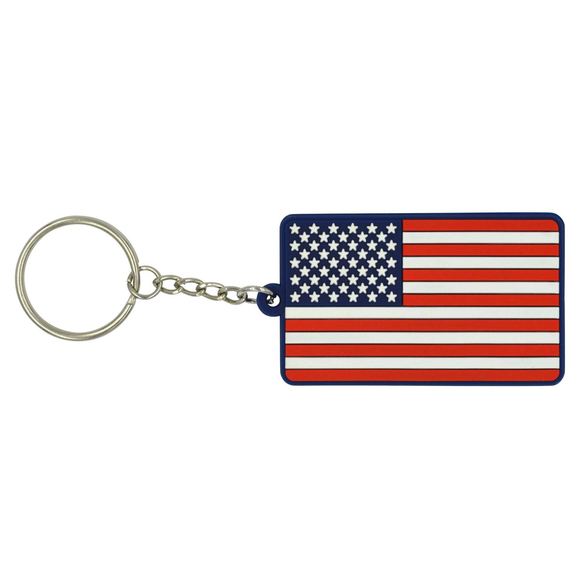 Great 1 Produkte PVC Amerikanische Flagge Schlüsselanhänger, Rot/Weiß/Blau, Standard von Great 1