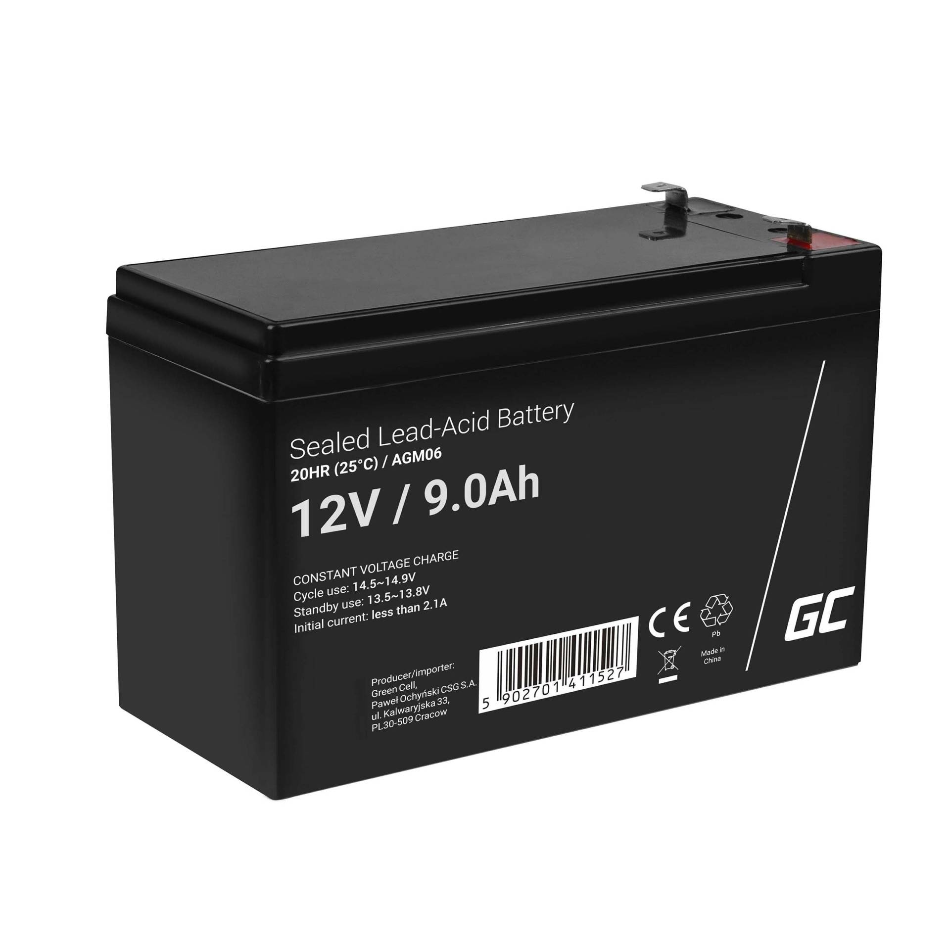 Green Cell AGM 12V 9Ah Akku VRLA Blei-Batterie Bleiakku Ersatzakku Gelakku Akkubatterie Zyklenfest Unbemann UPS | USV | Notstrom | USV-Anlage |UPS -Anlage | Backup-Batterie | Batteriebackup, AGM06 Green Cell AGM 12V 9Ah Akku VRLA Blei-Batterie Bleiakku Ersatzakku Gelakku Akkubatterie Zyklenfest Unbemann UPS | USV | Notstrom | USV-Anlage |UPS -Anlage | Backup-Batterie | Batteriebackup, AGM06 von Green Cell