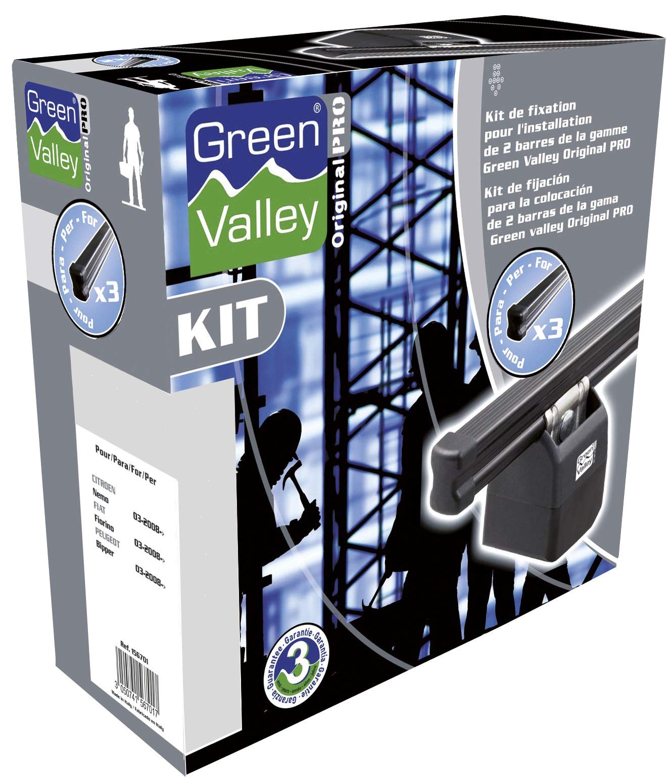 Green Valley Befestigungsset für Dachträger ORIGINAL Pro N770 – 2 Türer von Green Valley